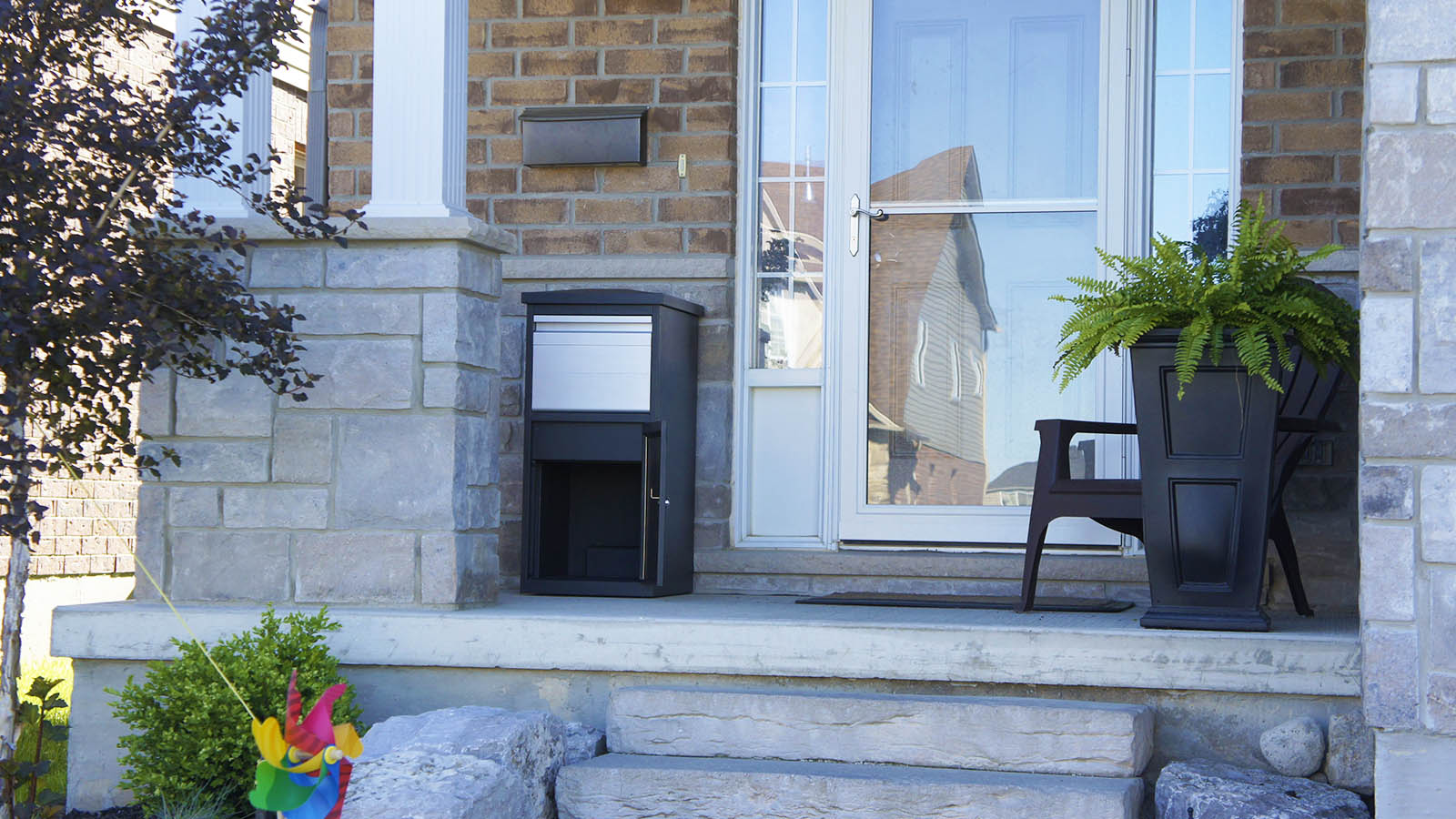 ParcelWirx mailing parcel drop box on simple patio