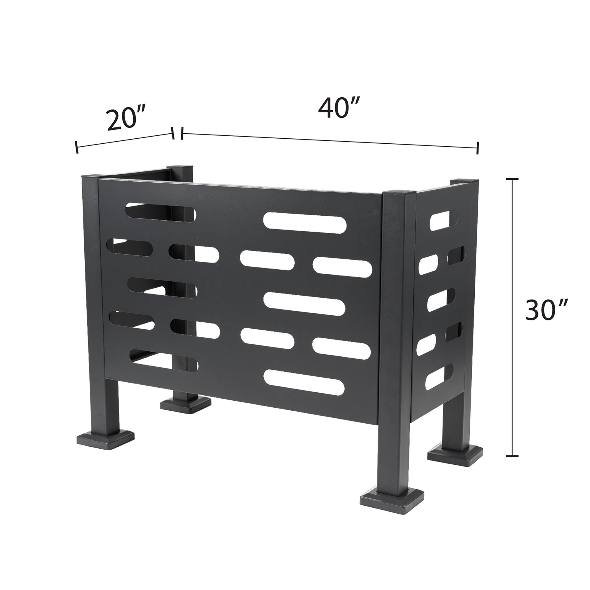 Premium Air Conditioner Planter Screen Small 40x20x30 inch, Graphite Colour