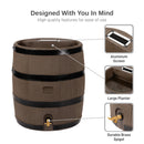35 Gallon Round Rain Barrel With Planter