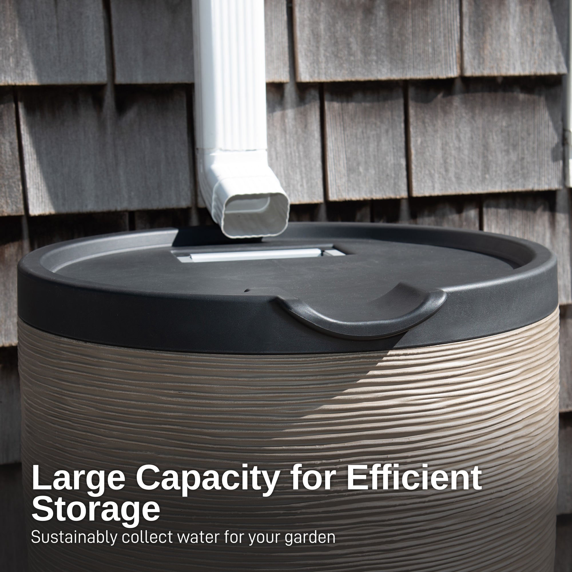 Newport Rain Barrel with Removable Lid and Stand