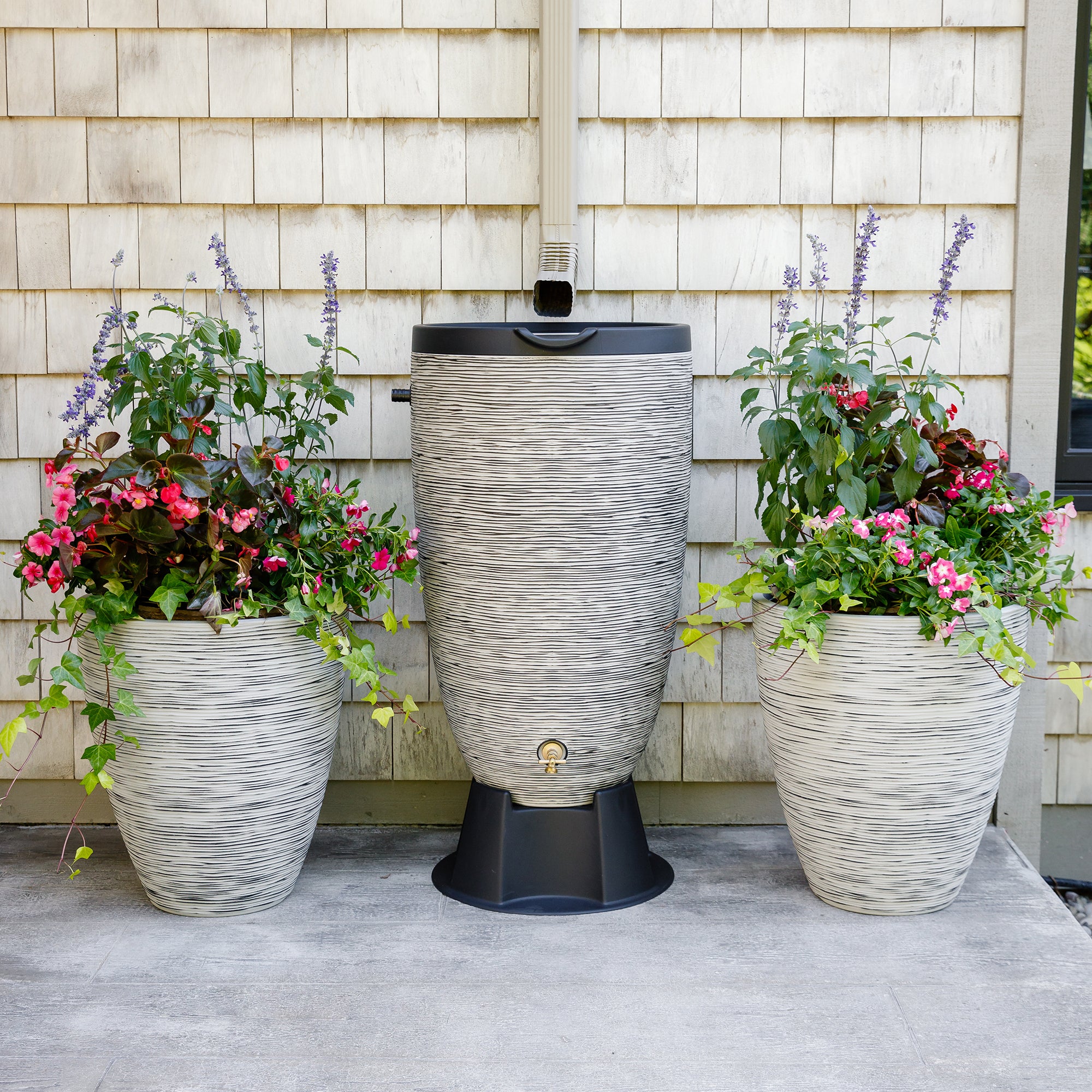 Newport Rain Barrel with Removable Lid and Stand