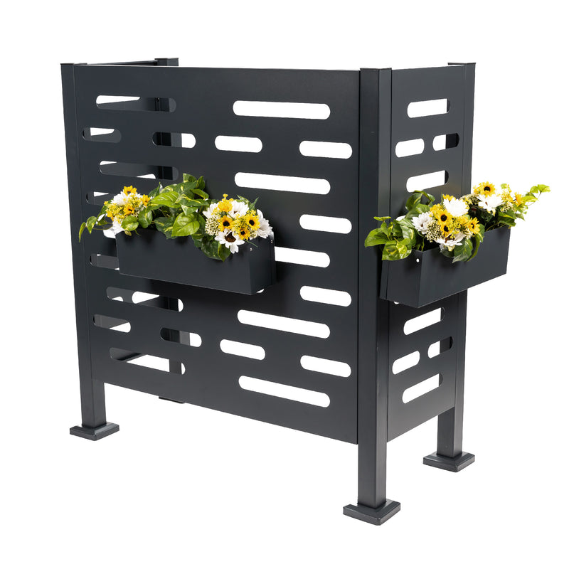 Premium Aluminum Air Conditioner Planter Screen Large 48x22x48 inch, Graphite Colour