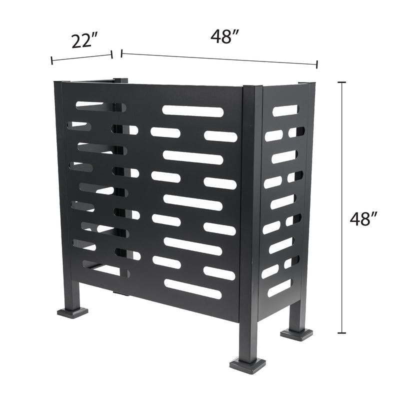 Premium Aluminum Air Conditioner Planter Screen Large 48x22x48 inch, Graphite Colour