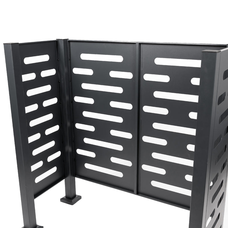 Premium Aluminum Air Conditioner Planter Screen Medium 46x22x35 inch, Graphite Colour