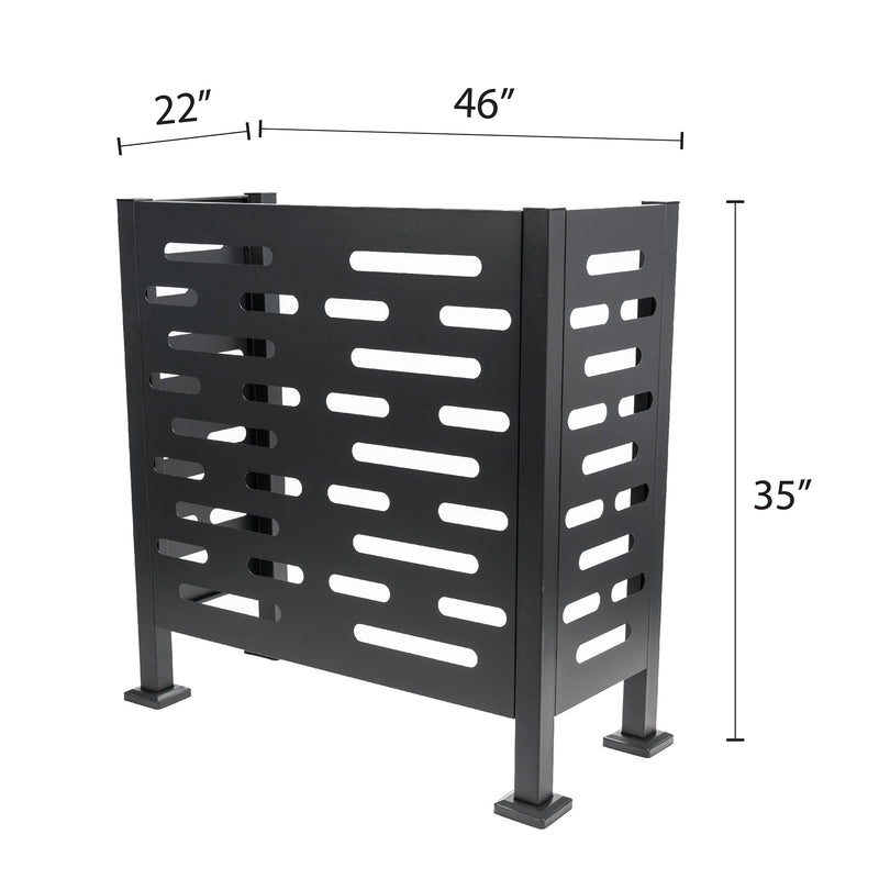 Premium Aluminum Air Conditioner Planter Screen Medium 46x22x35 inch, Graphite Colour