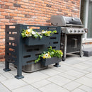 Premium Air Conditioner Planter Screen Small 40x20x30 inch, Graphite Colour