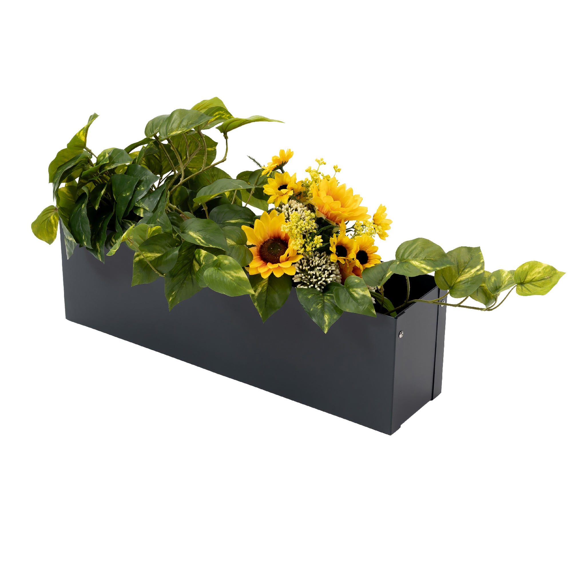 Premium Aluminum Air Conditioner Planter Screen - Extra Hanging Planter, Graphite Colour