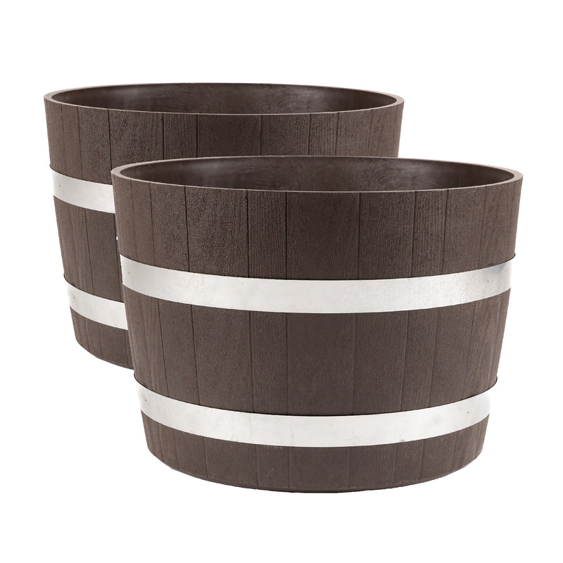 Better Barrel Planter, Walnut Color