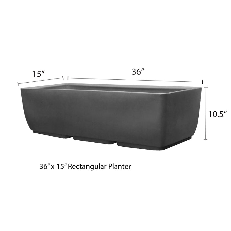 Rectangular Planter With Optional Stand