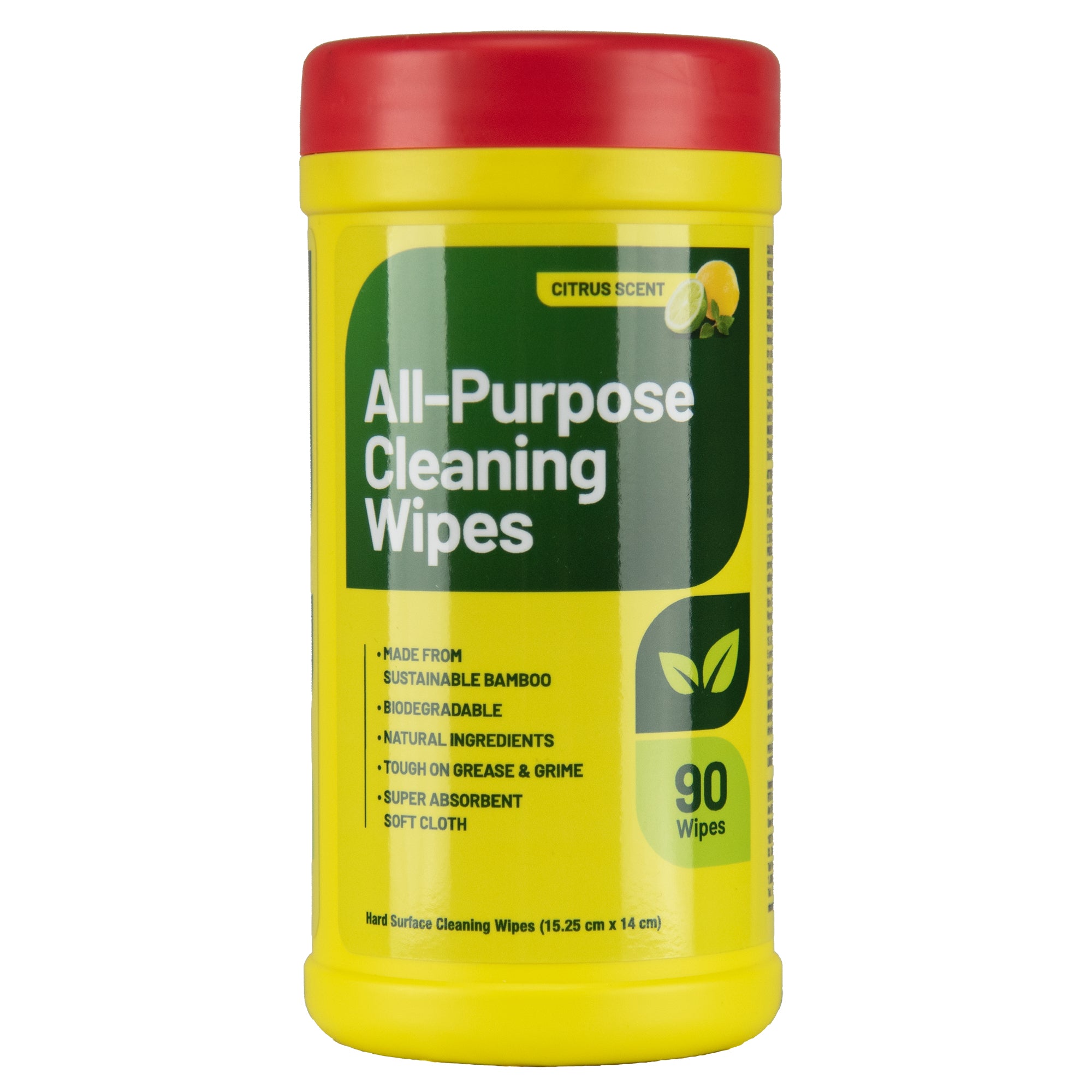 All-Purpose Cleaning Wipes, canister of 90 wipes on a white background