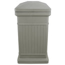 ParcelWirx premium vertical dropbox in prestige pewter from the side vide on white background