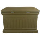 Oak ParcelWirx horizontal premium dropbox from the back on a white background