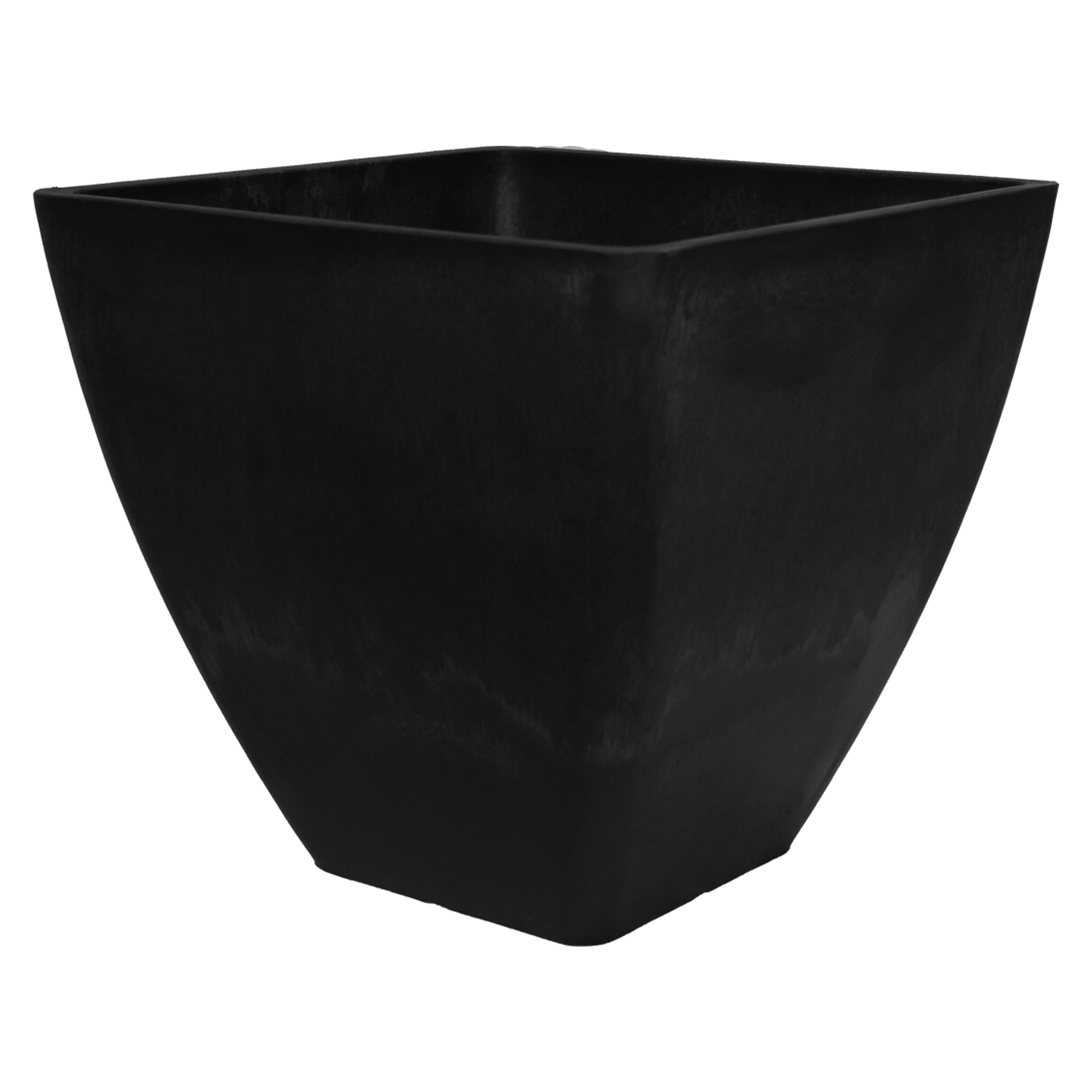12 inch planter in graphite on a white background