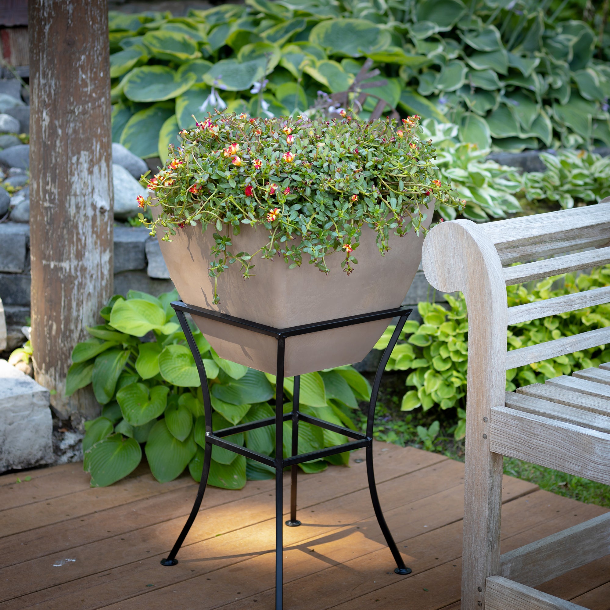 Square Planter With Optional Stand