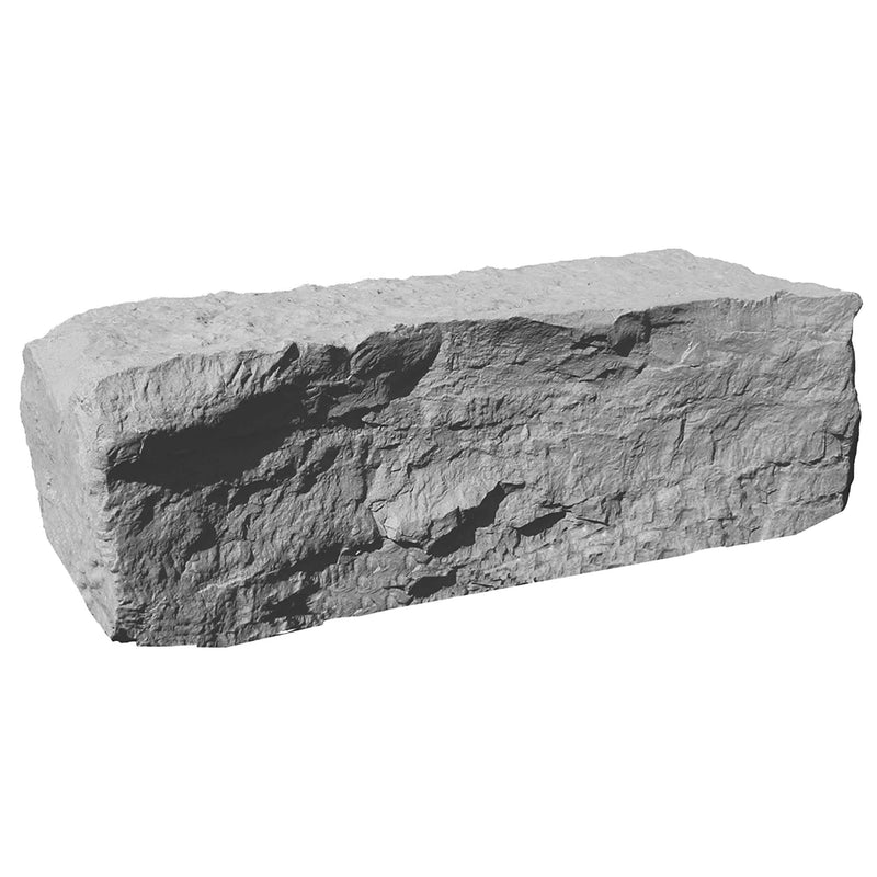 large landscape rock in grey on white background