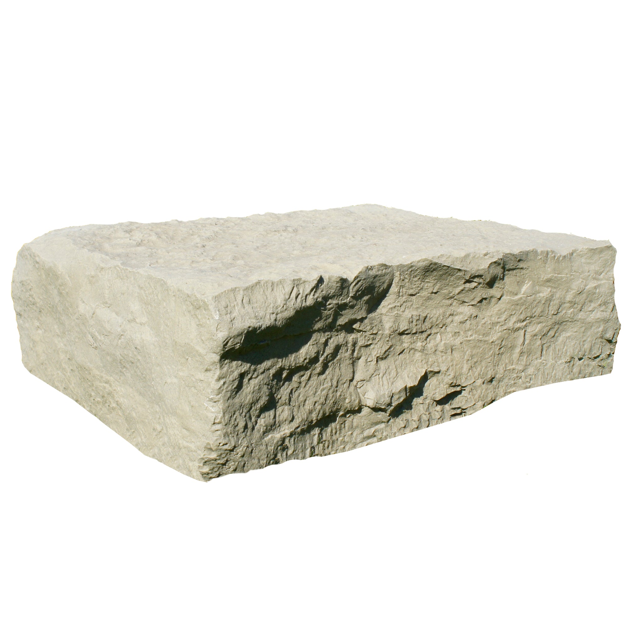 extra large landscape rock in sandstone on a white background