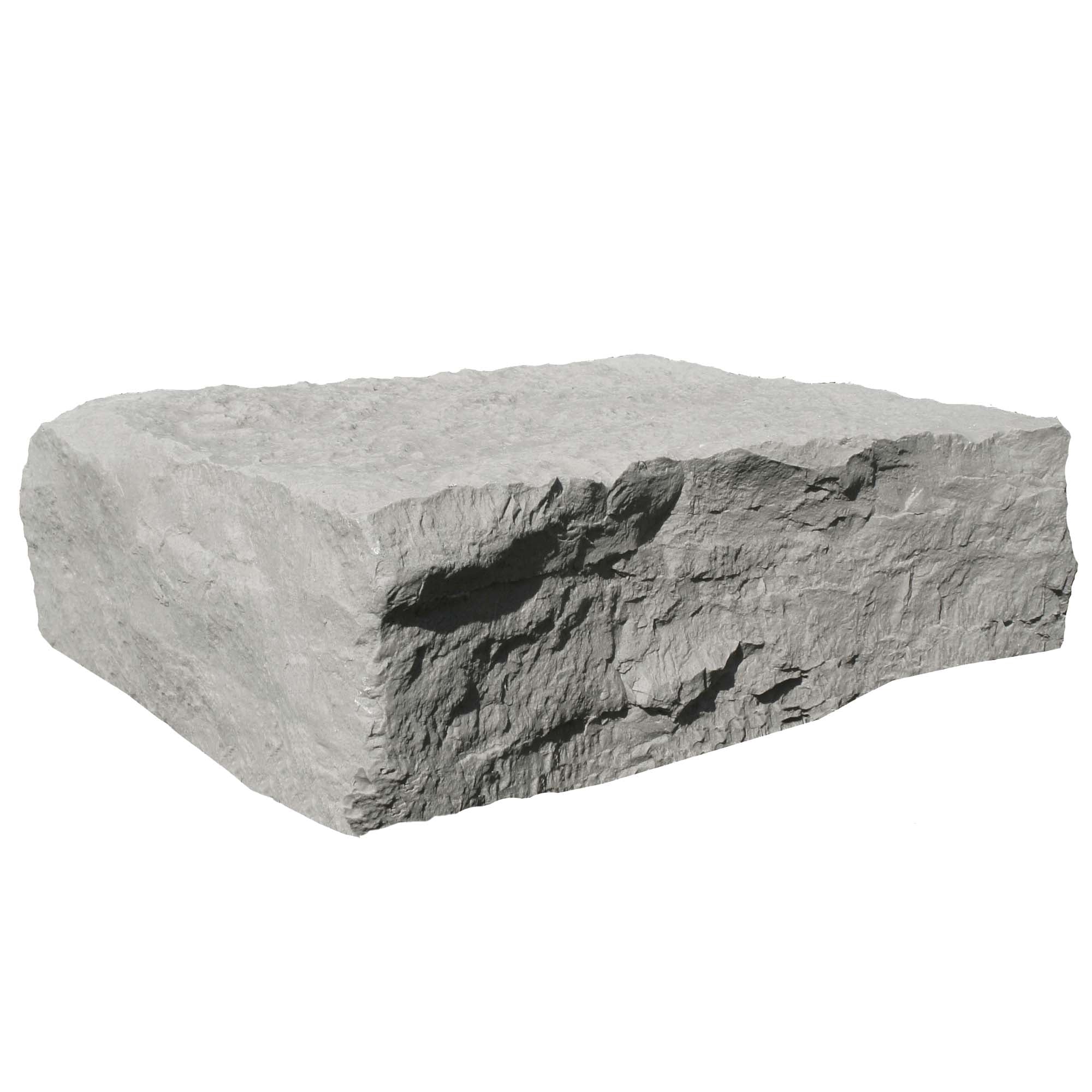 extra large landscape rock in grey on a white background