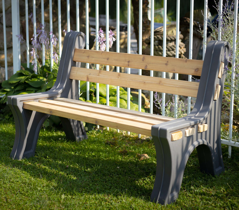 Modern Bench Ends With Backrest