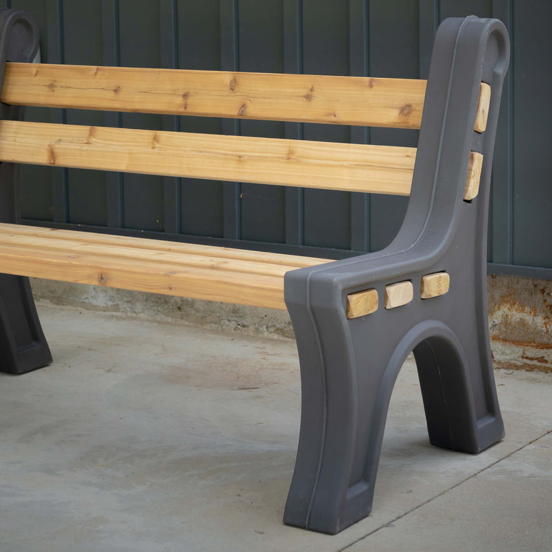 Modern Bench Ends With Backrest