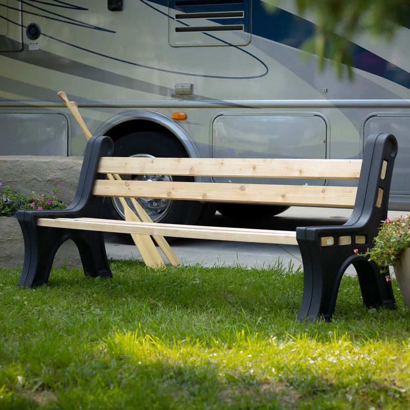 Modern Bench Ends With Backrest