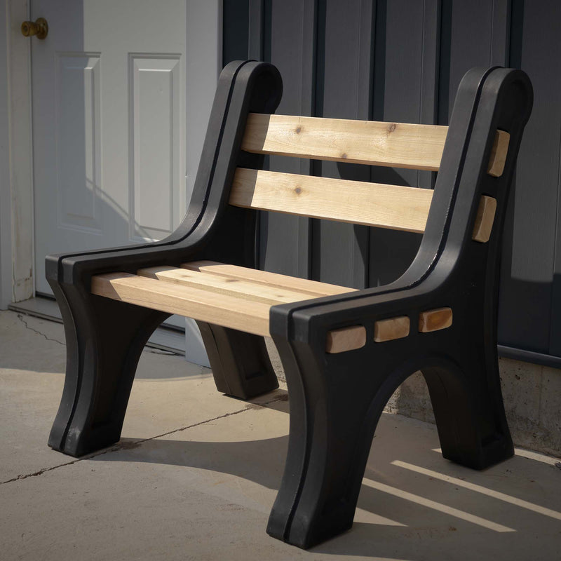 Modern Bench Ends With Backrest