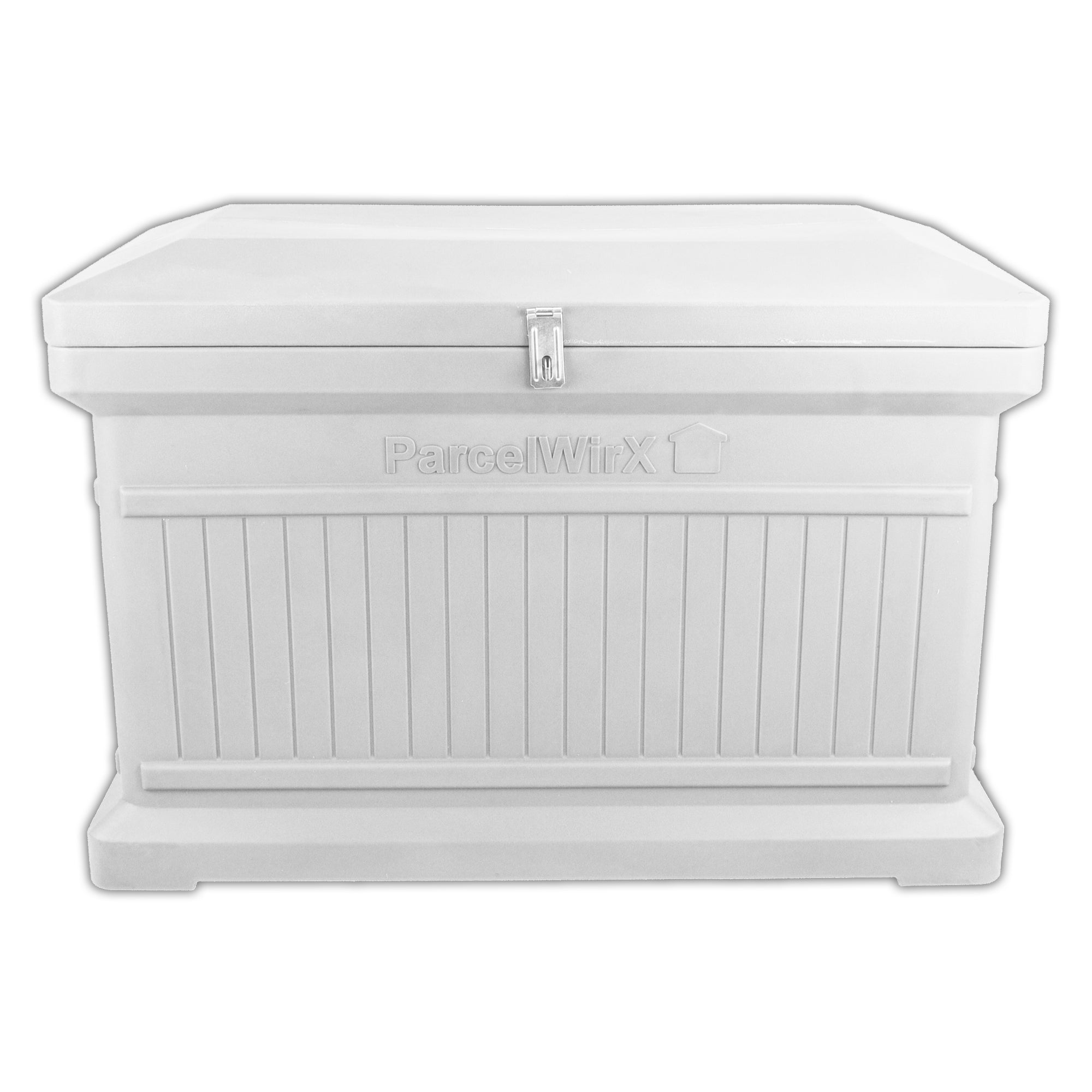 Slate Grey ParcelWirx horizontal premium dropbox on a white background