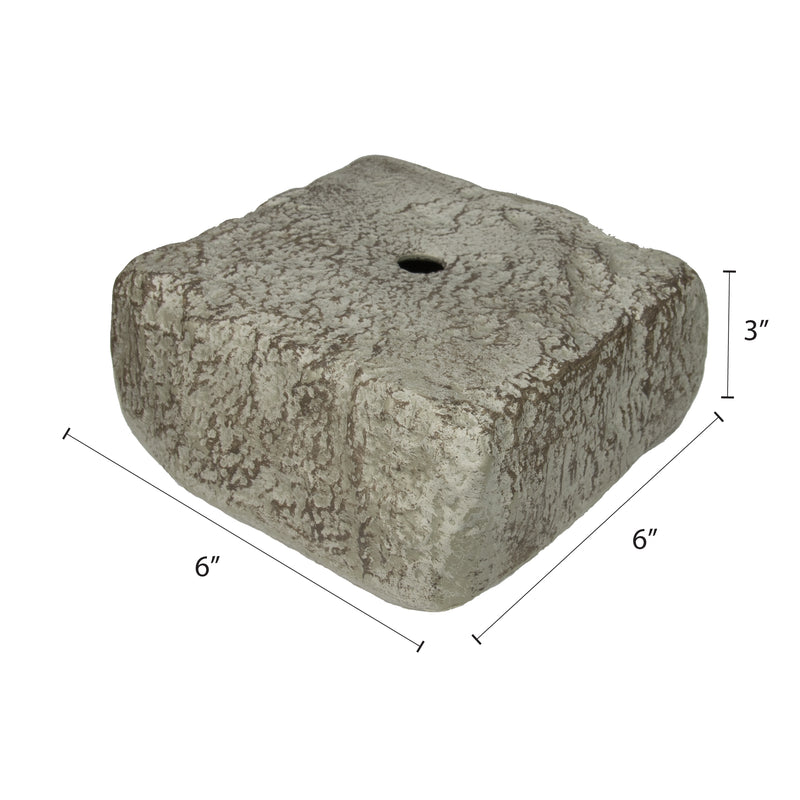 Lock Rock End Rock with measurements on a white background