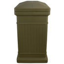 ParcelWirx Standard vertical dropbox in oak from the side on white background