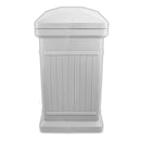 ParcelWirx Standard vertical dropbox in slate grey from the side on white background